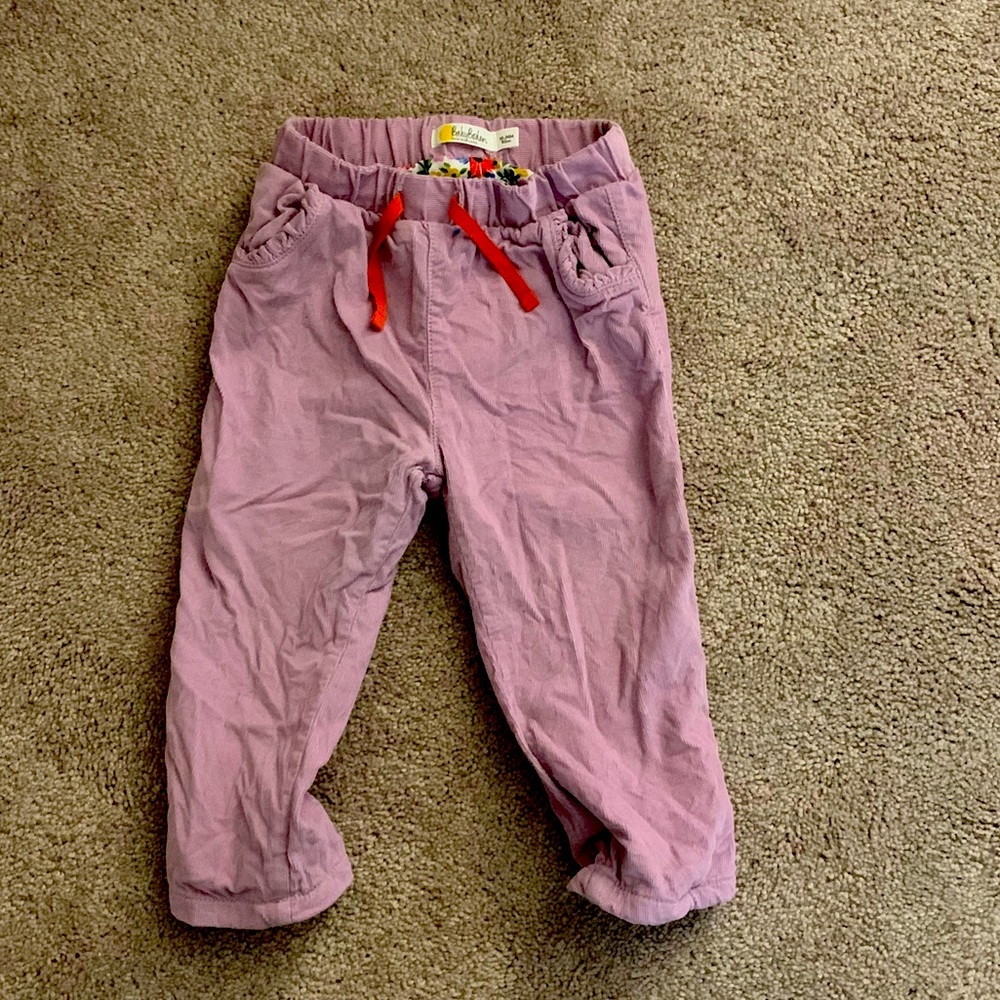 Mini Boden Toddler Girls Purple Corduroy Pants